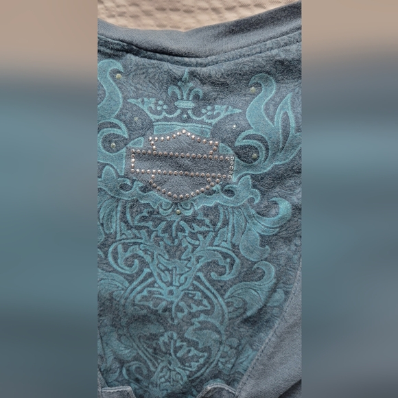 Harley-Davidson Gray and Blue Graphic Tee - Picture 8 of 8